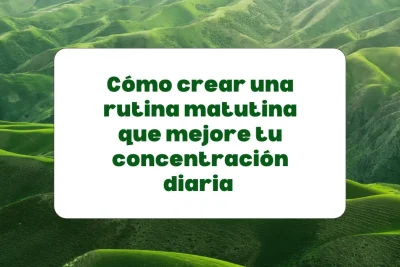 Rutina matutina para mejorar la concentración