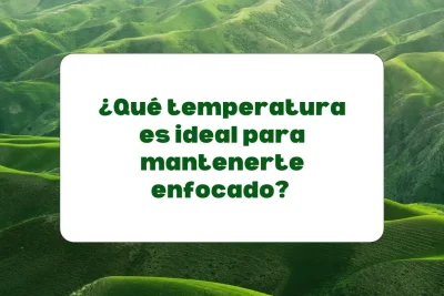 Temperatura ideal para mejorar la concentración